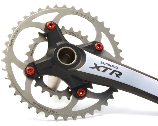 Carbon-Ti X-Ring MTB Titan 4-Arm | 64 Mm X-Double, Titankettenblatt (2x9) Oder (2x10) 6 Carbon-Ti X-Ring MTB Titan 4-Arm | 64 Mm X-Double, Titankettenblatt (2x9) Oder (2x10) – Bild 4