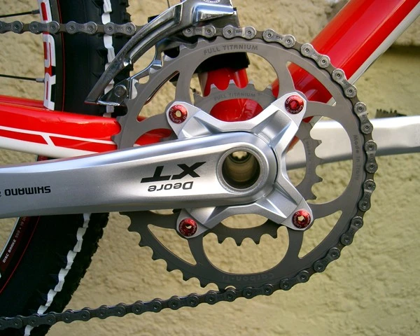 Carbon-Ti X-Ring MTB Titan 4-Arm | 64 Mm X-Double, Titankettenblatt (2x9) Oder (2x10) 9 Carbon-Ti X-Ring MTB Titan 4-Arm | 64 Mm X-Double, Titankettenblatt (2x9) Oder (2x10) – Bild 7