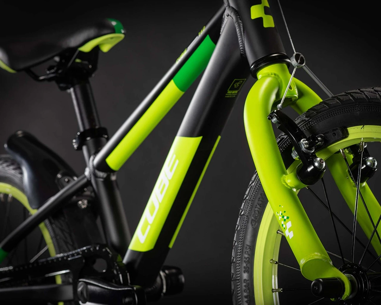 Cube Cubie 160 - Kinderfahrrad 16 Zoll 2022 | Black N Green 5 Cube Cubie 160 - Kinderfahrrad 16 Zoll 2022 | Black N Green – Bild 3