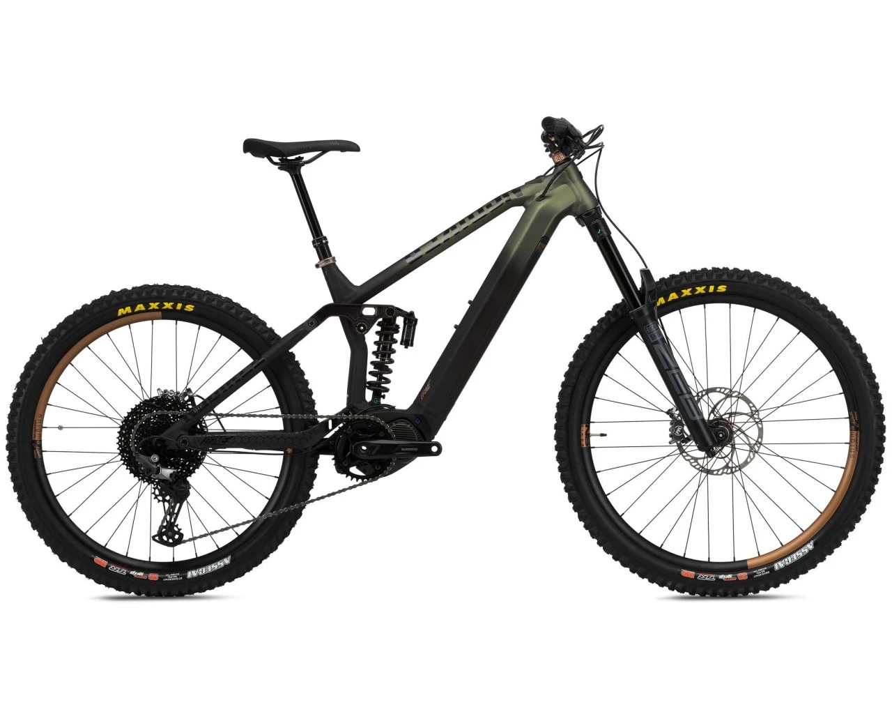 Ns-bikes NS Bikes E-Fine 1 170 Shimano EP8/630Wh - Elektro MTB-Fully 2022 | Black-green 3 Ns-bikes NS Bikes E-Fine 1 170 Shimano EP8/630Wh - Elektro MTB-Fully 2022 | Black-green