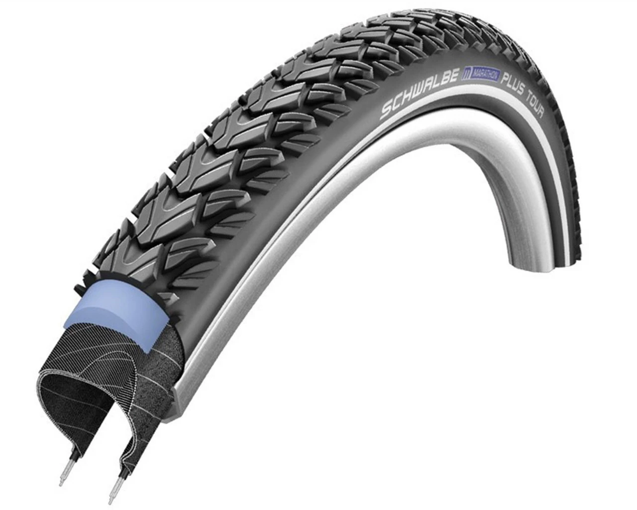 Schwalbe Marathon Plus Tour Trekking-Reifen 26 Zoll | Schwarz Reflex Endurance SmartGuard 2 Schwalbe Marathon Plus Tour Trekking-Reifen 26 Zoll | Schwarz Reflex Endurance SmartGuard
