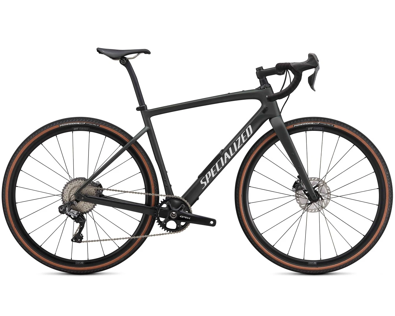 Specialized Diverge Expert Carbon - Gravel Bike 2021 | Satin Oak Green Metallic-gloss White-chrome-c 3 Specialized Diverge Expert Carbon - Gravel Bike 2021 | Satin Oak Green Metallic-gloss White-chrome-c