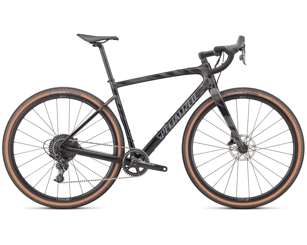 Specialized Diverge Sport Carbon - Gravel Bike 2022 | Gloss Smoke-black-transparent-chrome-wild